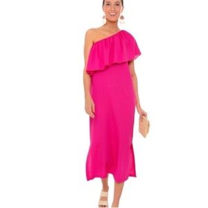 Tuckernuck - Hot Pink One-Shoulder Dress (M)